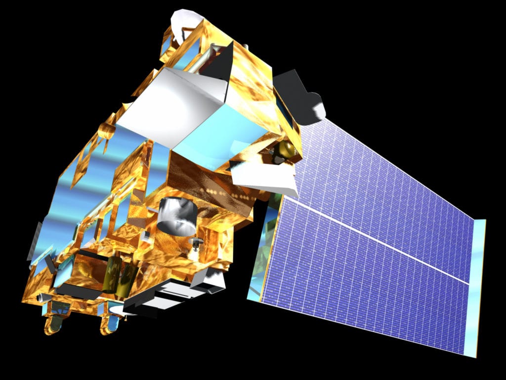 NASA’s Terra and Aqua satellites carry the MODIS instrument for observing ocean color. Image Credit: NASA 