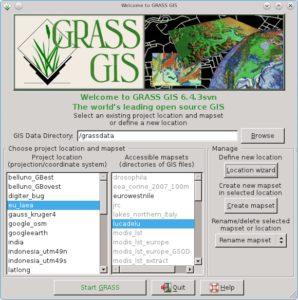 An example of a geospatial software is the Geographic Resources Analysis Support System (GRASS) GIS.