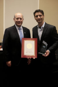 NOAA Chief Scientist Richard Spinrad was on hand in 2014 to present The Maritime Alliance’s award for educational outreach to Fred Terral and his company, Brand Architecture Inc. 