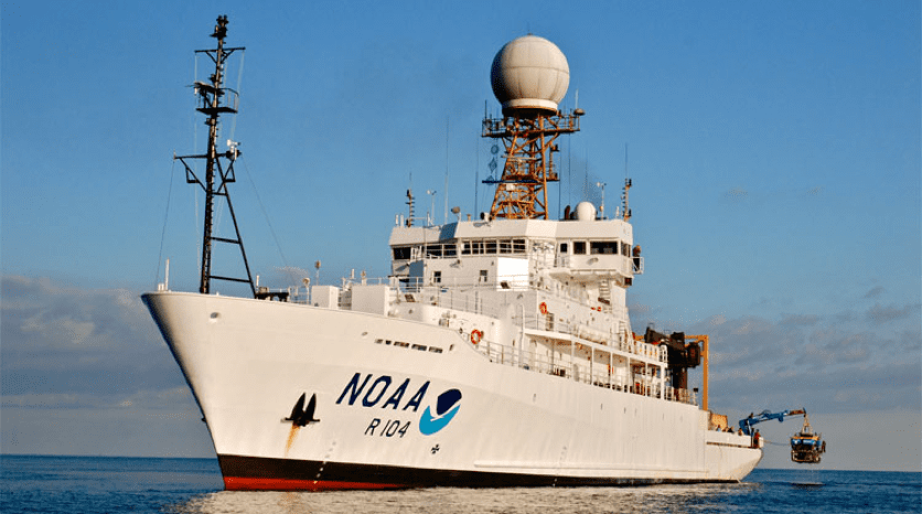 The National Oceanic and Atmospheric Administration’s Ronald H. Brown research vessel. Image Credit: NOAA