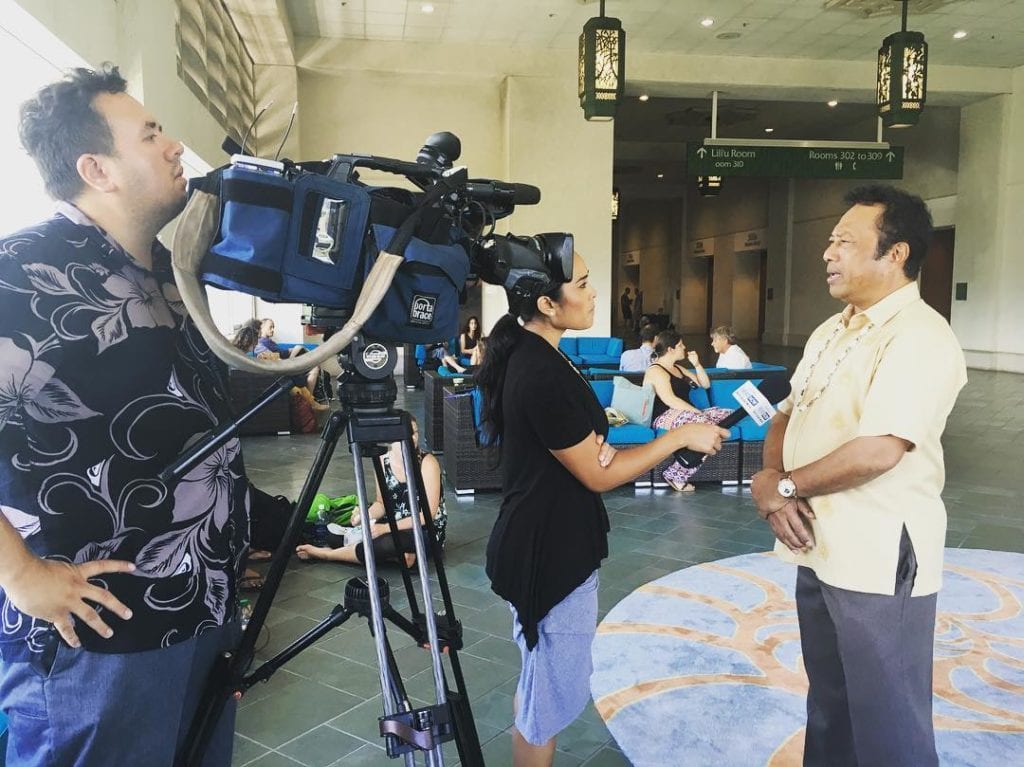 Û÷The ocean is what sustains us.' President Remengesau of Palau, the ICRS keynote speaker. Image Credit: ICRS/Instagram
