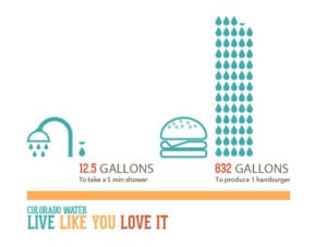 An example of educational infographics being used for conservation. Image Credit: Colorado Water: Live Like You Love It.