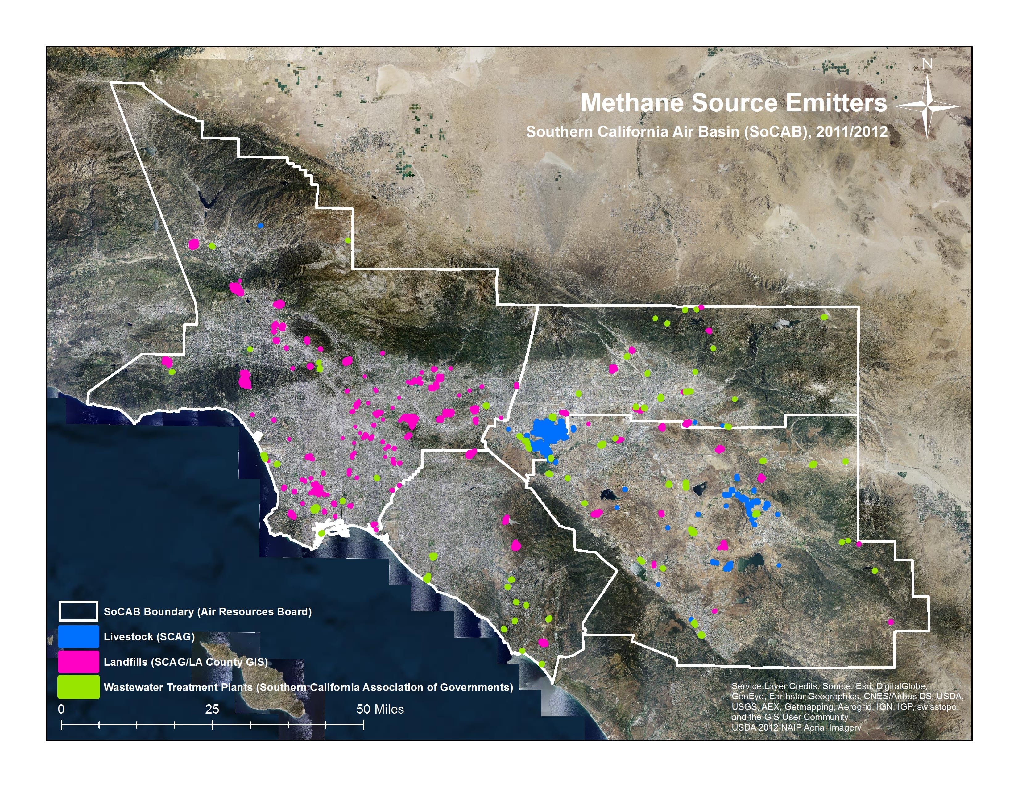 identifying urban emission patterns in the los angeles