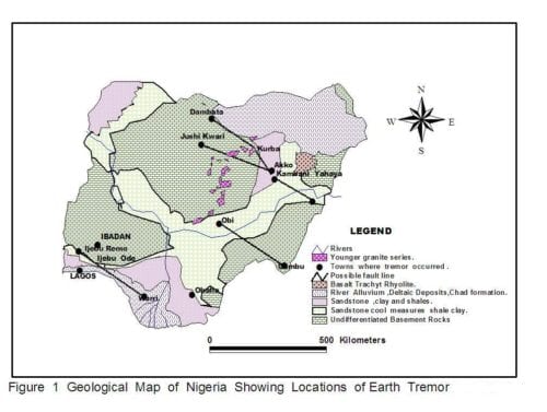 Map of Nigerian tectonic plates