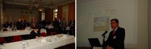 Meeting room and welcome address of the Austrian GEO principal alternate, Dr. Ernest Rudel