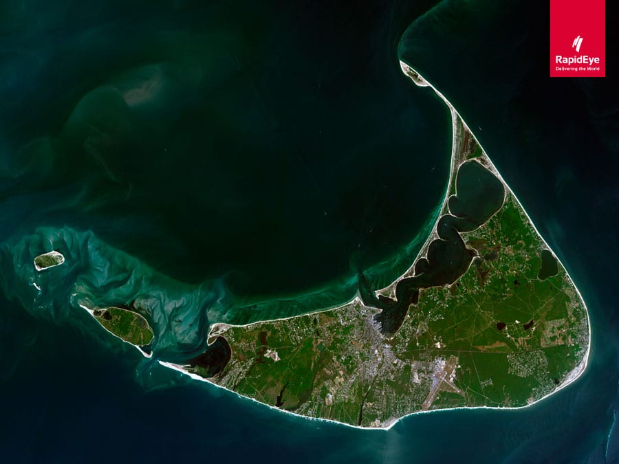 Image of Nantucket Island, Massachusets, USA. Credit: RapidEye imagery