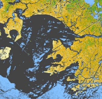 Satellite image of the gulf coast
