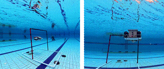 Some of the winning AUVs in action underwater